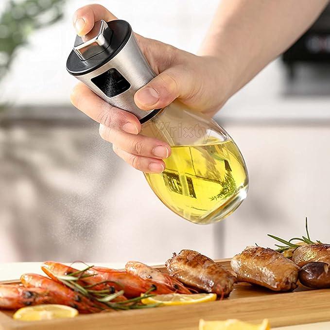 Oil Sprayer for Cooking - Refillable Stainless Steel Oil Dispenser