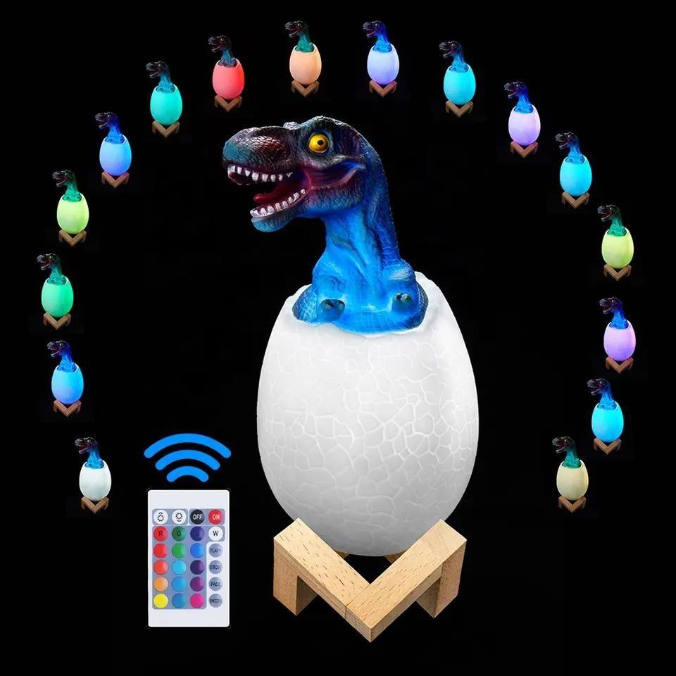 3D Dinosaur Night Lights - Multi Colour