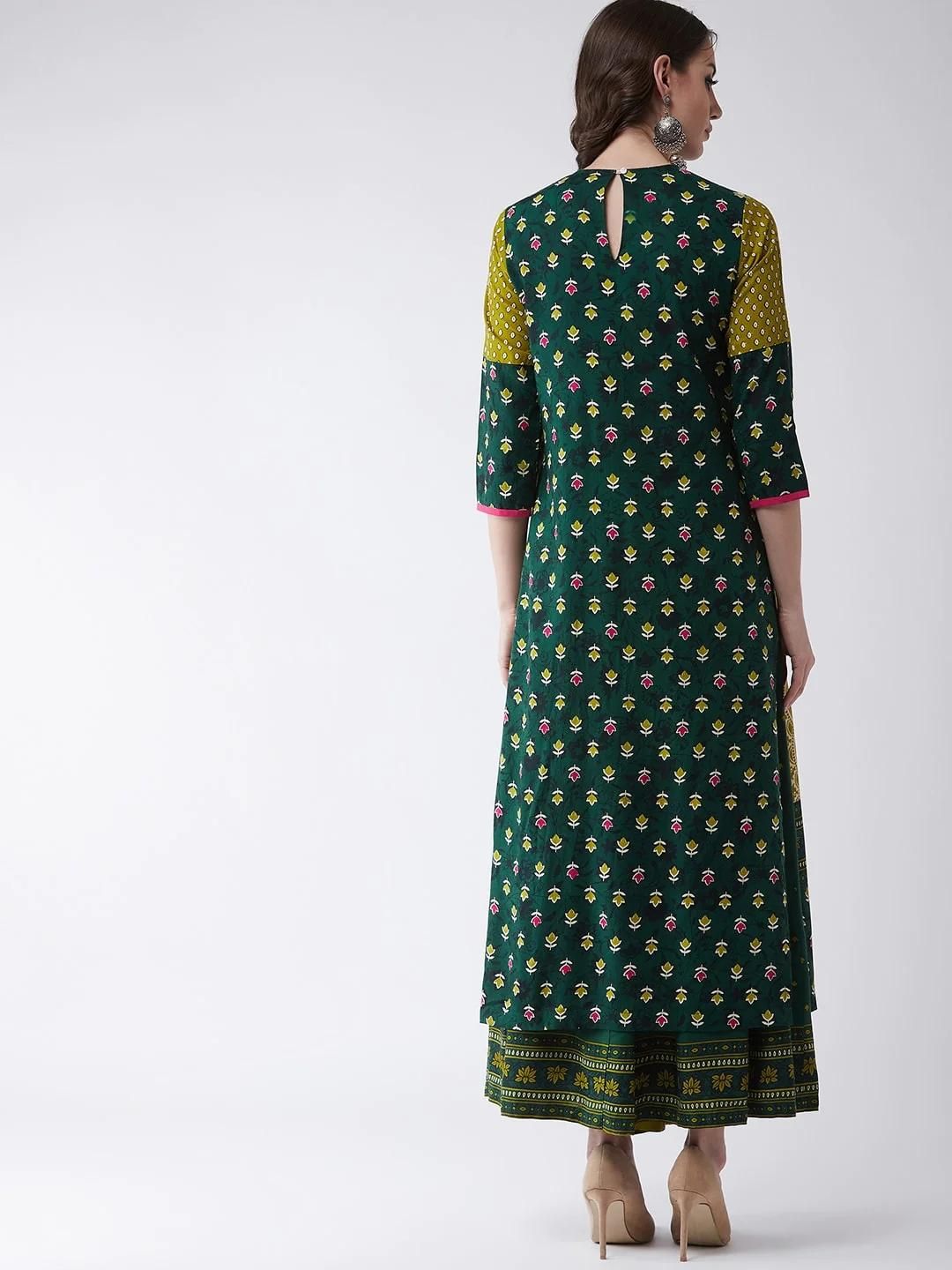 Mughal Straight Kurta With Crew Neck