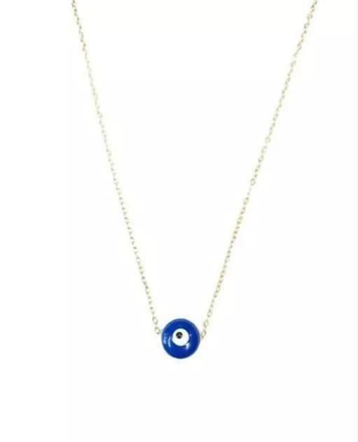 Evil Eye Circular Mini Pendant Blue