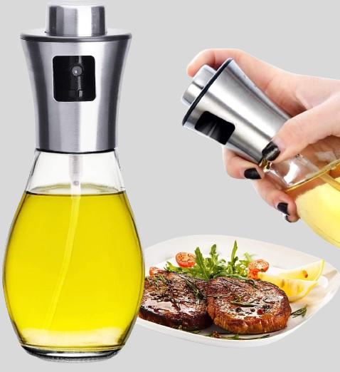 Oil Sprayer for Cooking - Refillable Stainless Steel Oil Dispenser