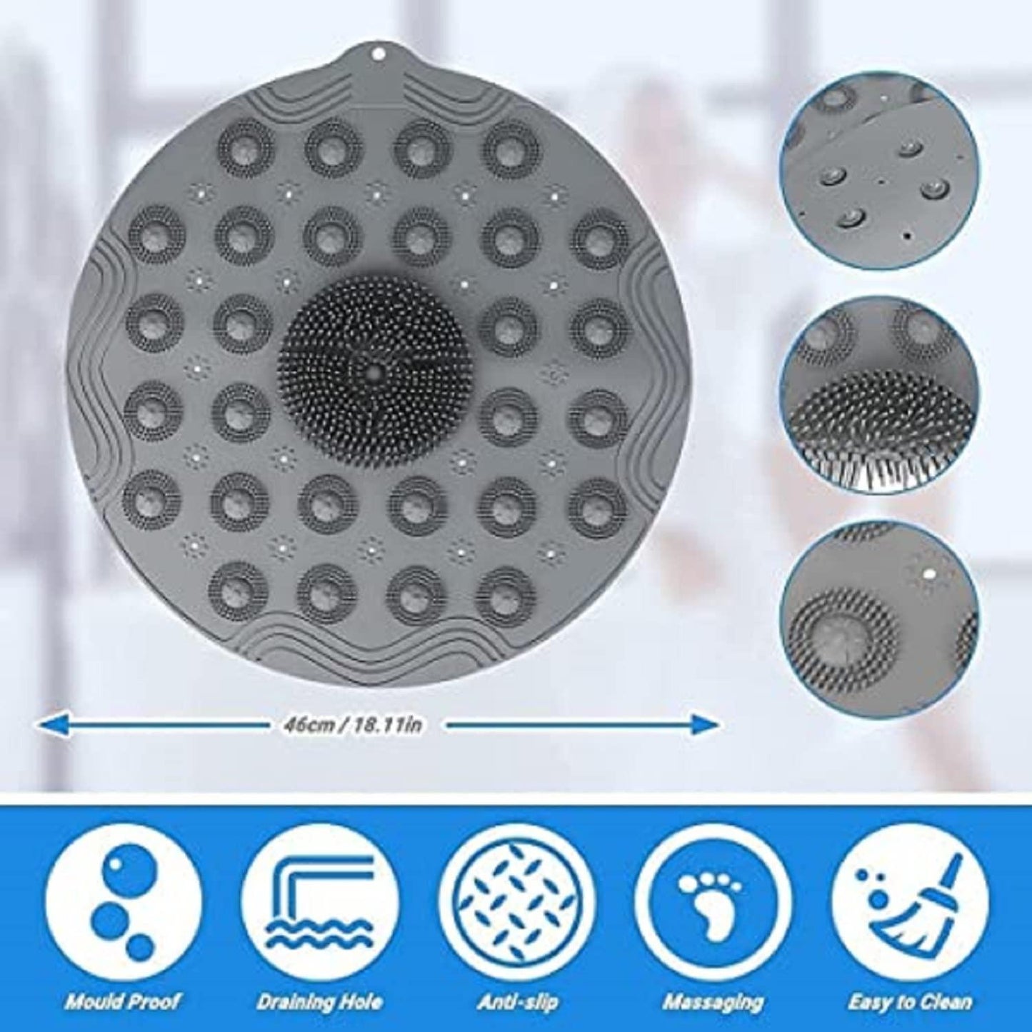 Multiple purpose Shower Pad - Massager, Dead Skin Remover