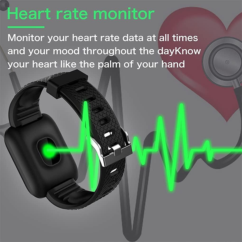 Smart Fitness Band with Heart Rate Activity Tracker, Step and Calorie Counter, Blood Pressure, OLED Touchscreen for Men/Women