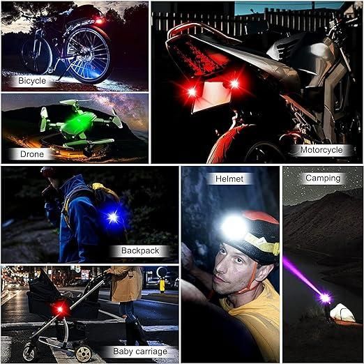 Safety Signal Blinking Strobe 7 Colors Led Light - Waterproof (Pack of 4)