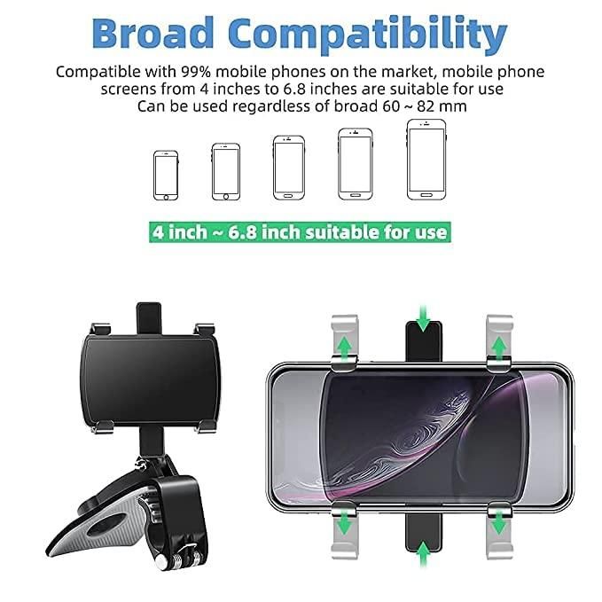 Car Cradle Mobile Phone Holder - 360 Degree Rotation